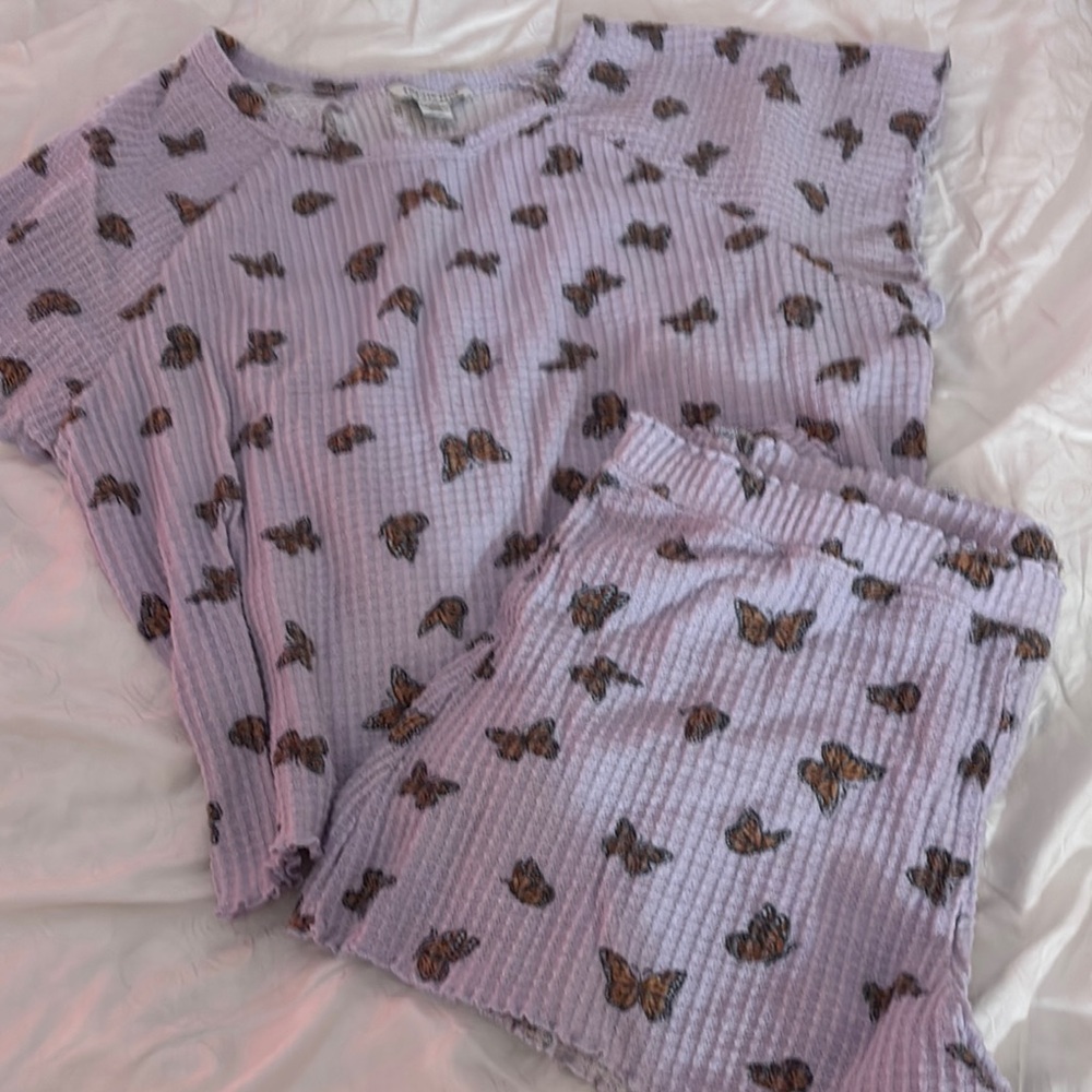 American Eagle Outfitters Lavender Waffle Knit Top